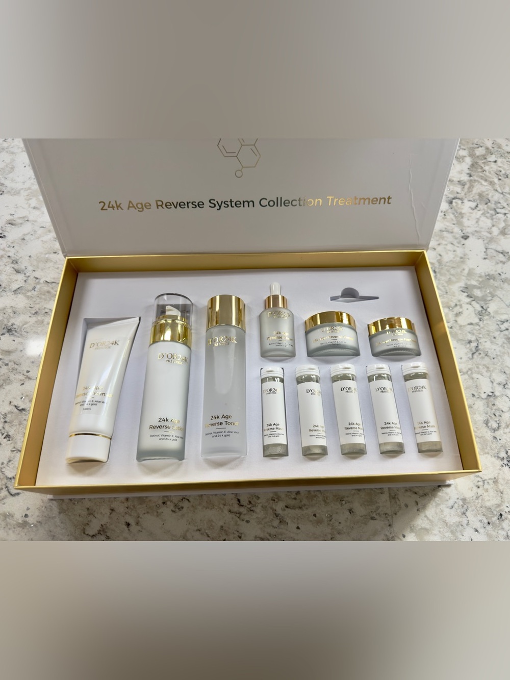 24k Age Reversing Skin Care Collection By D’OR, Retinol, Vitamin C, 24K Gold